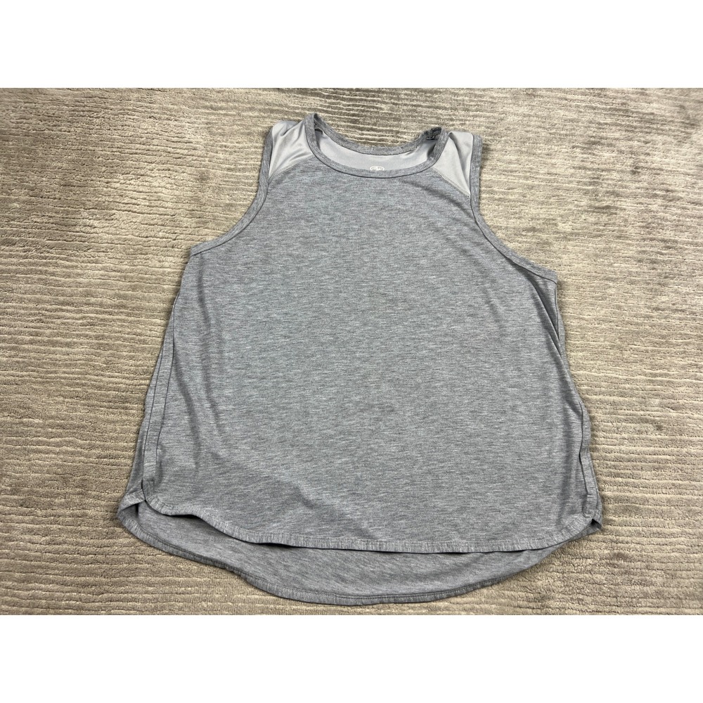 Athletic Works Tank Top Women XXL 20 Grey Mesh Back Racerback Activewear Heather